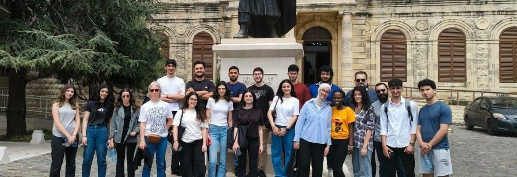 Student trip to Baakleen National Library with Prof. Makram Rabah and Varak Ketsemanian